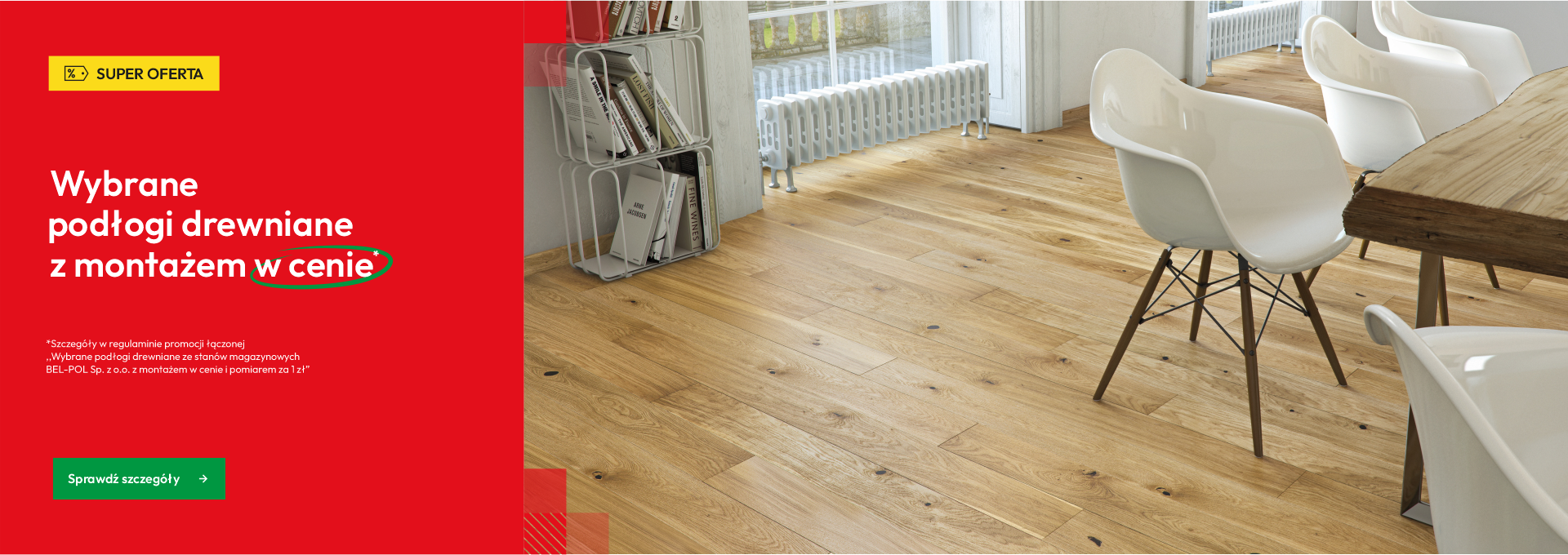 slider drewno montaż w cenie